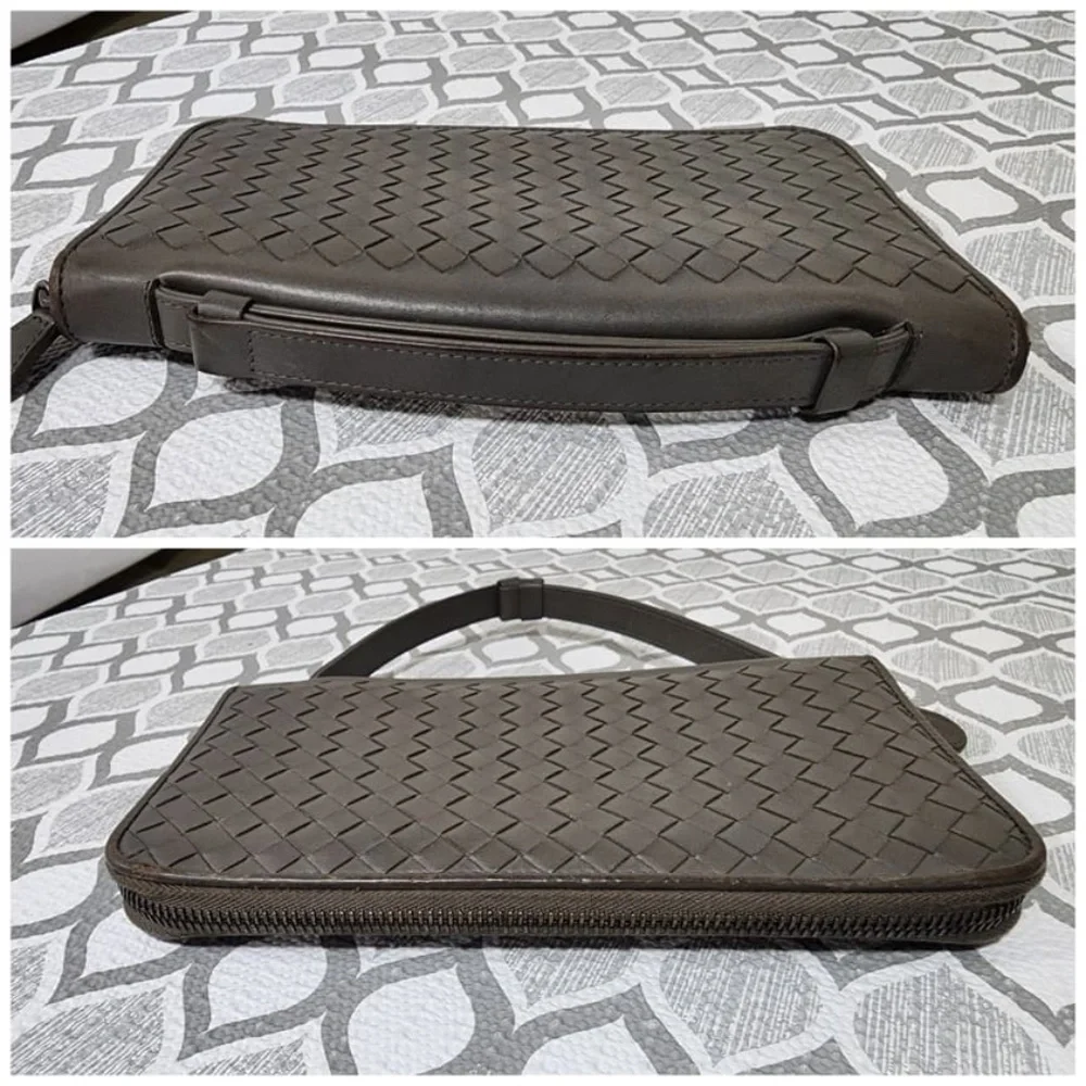 Authentic Bottega Veneta Intrecciato Leather Travel Organizer Grey - Picture 6 of 14